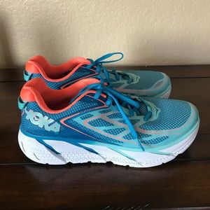 Hoka One Clifton 3 Blue running shoes Size 9